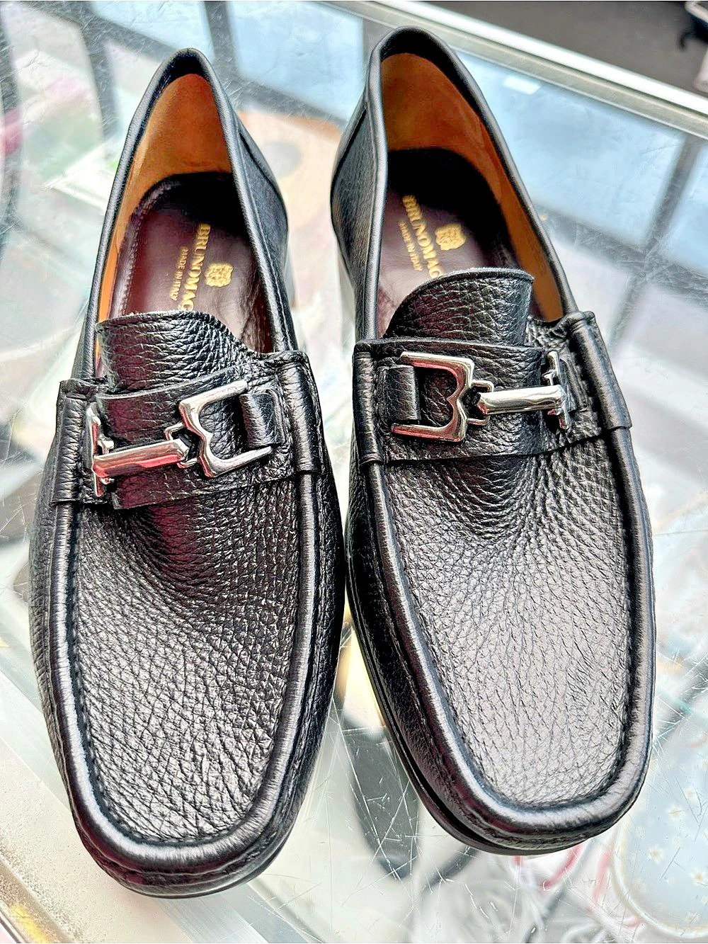 Bruno Magli Ferraro Bit Loafer Leather Black US 8 M